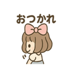 ひらひらリボンの さくらこ 毎日あいさつ（個別スタンプ：5）