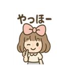 ひらひらリボンの さくらこ 毎日あいさつ（個別スタンプ：6）