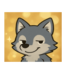 キラキラきばのオオカミ@SFW（個別スタンプ：1）
