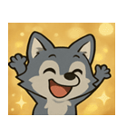 キラキラきばのオオカミ@SFW（個別スタンプ：4）