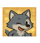 キラキラきばのオオカミ@SFW（個別スタンプ：6）