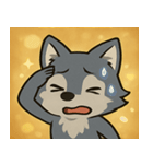 キラキラきばのオオカミ@SFW（個別スタンプ：7）