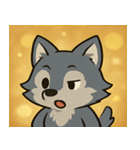 キラキラきばのオオカミ@SFW（個別スタンプ：8）