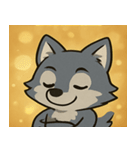 キラキラきばのオオカミ@SFW（個別スタンプ：9）
