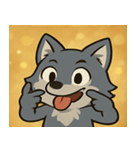キラキラきばのオオカミ@SFW（個別スタンプ：13）