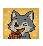 キラキラきばのオオカミ@SFW（個別スタンプ：14）