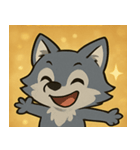 キラキラきばのオオカミ@SFW（個別スタンプ：16）