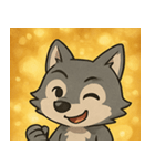 キラキラきばのオオカミ@SFW（個別スタンプ：17）
