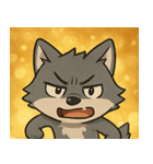 キラキラきばのオオカミ@SFW（個別スタンプ：18）