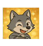 キラキラきばのオオカミ@SFW（個別スタンプ：21）