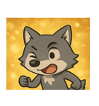 キラキラきばのオオカミ@SFW（個別スタンプ：22）