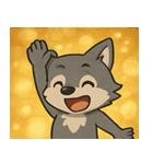 キラキラきばのオオカミ@SFW（個別スタンプ：24）