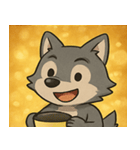 キラキラきばのオオカミ@SFW（個別スタンプ：25）