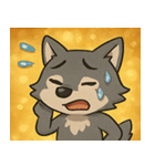 キラキラきばのオオカミ@SFW（個別スタンプ：27）