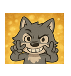 キラキラきばのオオカミ@SFW（個別スタンプ：29）