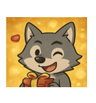 キラキラきばのオオカミ@SFW（個別スタンプ：30）