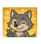 キラキラきばのオオカミ@SFW（個別スタンプ：31）
