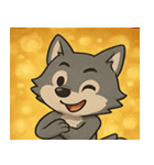 キラキラきばのオオカミ@SFW（個別スタンプ：32）