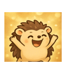 キラキラとげのハリネズミ@SFW（個別スタンプ：1）
