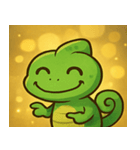 キラキラいろどりカメレオン@SFW（個別スタンプ：3）