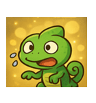 キラキラいろどりカメレオン@SFW（個別スタンプ：6）
