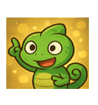 キラキラいろどりカメレオン@SFW（個別スタンプ：7）