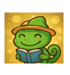 キラキラいろどりカメレオン@SFW（個別スタンプ：8）