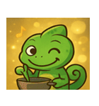 キラキラいろどりカメレオン@SFW（個別スタンプ：9）