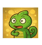 キラキラいろどりカメレオン@SFW（個別スタンプ：14）