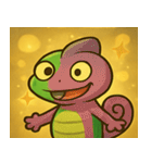 キラキラいろどりカメレオン@SFW（個別スタンプ：16）