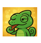 キラキラいろどりカメレオン@SFW（個別スタンプ：25）