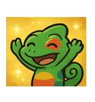 キラキラいろどりカメレオン@SFW（個別スタンプ：32）