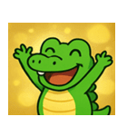キラキラきばのワニ@SFW（個別スタンプ：1）