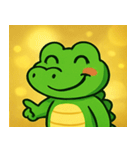 キラキラきばのワニ@SFW（個別スタンプ：3）