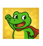 キラキラきばのワニ@SFW（個別スタンプ：16）