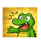 キラキラきばのワニ@SFW（個別スタンプ：17）