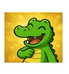 キラキラきばのワニ@SFW（個別スタンプ：21）