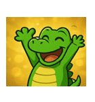 キラキラきばのワニ@SFW（個別スタンプ：24）