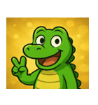 キラキラきばのワニ@SFW（個別スタンプ：32）