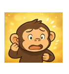 キラキラにっこりチンパンジー@SFW（個別スタンプ：2）
