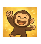 キラキラにっこりチンパンジー@SFW（個別スタンプ：5）