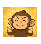 キラキラにっこりチンパンジー@SFW（個別スタンプ：6）