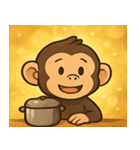 キラキラにっこりチンパンジー@SFW（個別スタンプ：9）