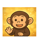 キラキラにっこりチンパンジー@SFW（個別スタンプ：12）