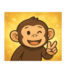 キラキラにっこりチンパンジー@SFW（個別スタンプ：14）