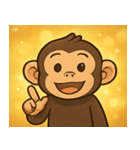キラキラにっこりチンパンジー@SFW（個別スタンプ：15）