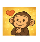 キラキラにっこりチンパンジー@SFW（個別スタンプ：16）