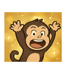 キラキラにっこりチンパンジー@SFW（個別スタンプ：17）