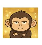 キラキラにっこりチンパンジー@SFW（個別スタンプ：19）