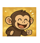 キラキラにっこりチンパンジー@SFW（個別スタンプ：21）
